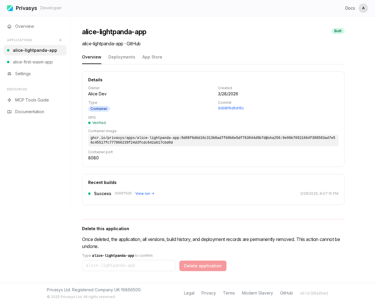 Container overview