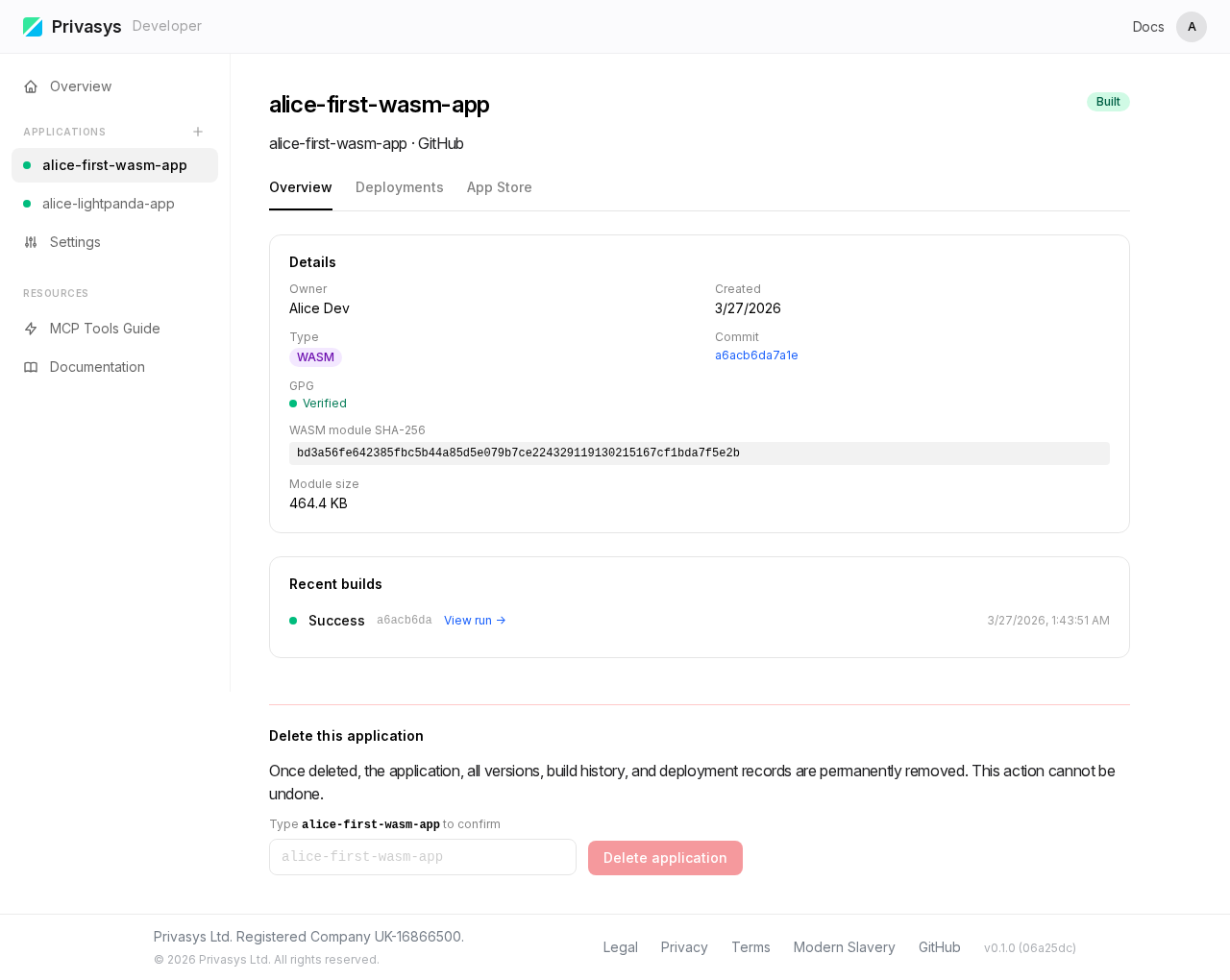 Overview after build